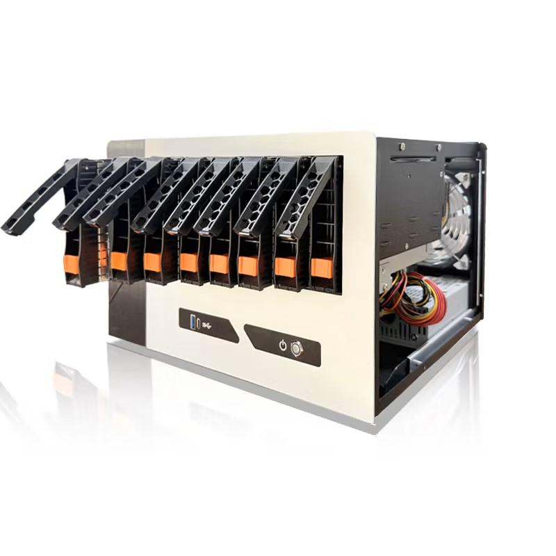 RDFUSION柏科数据N1004H海光3350 8核NAS存储8盘位标配32G内存万兆网口64TB硬盘容量（8*8TB）